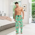 thumbnail image 6 of FORMRS Mens Pajama Pants with Pockets Cotton Sleepwear Lounge Bottoms Sizes S-2XL, Green American Footballs, 6 of 7