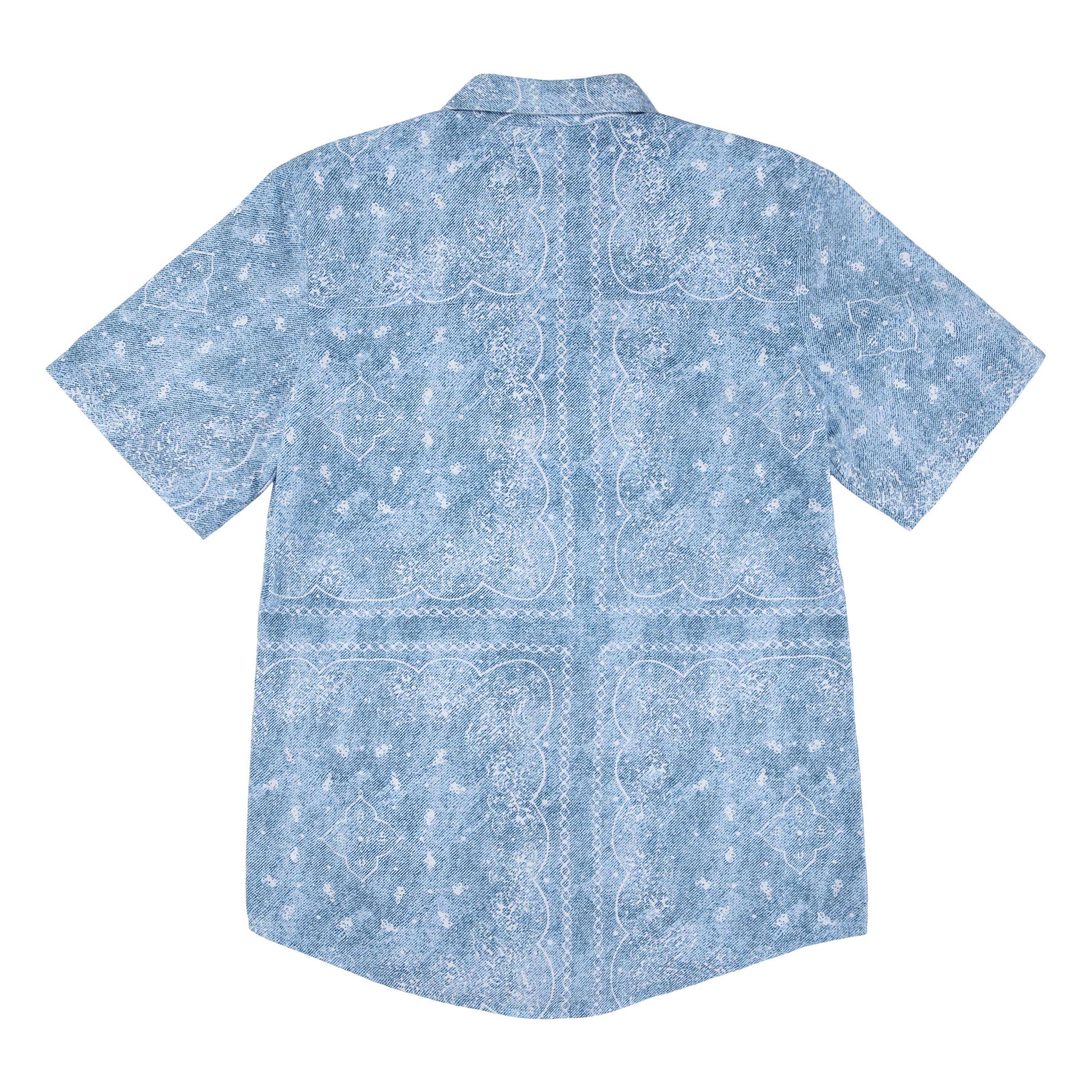 Levi's Boys' Cotton Jacquard Button Up Shirt with Short Sleeves, Sizes 4-20