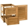 thumbnail image 2 of Pacific Teak Louver 35-Inch Teak Wood Access Door and Double Drawer Combo, 2 of 2