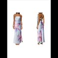 thumbnail image 3 of Vestido Maxi Sin Tirantes Y2k para Mujer, con Estampado Floral, Estilo Bohemio, para Playa, para Salir y Salir Azul M, 3 of 9
