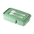 thumbnail image 3 of AYktou Lunch Box for Women and Men, Divided Bento Box for Adults, 3-Compartment Lunch Container with Spoon & Fork, Dishwasher Microwave Safe, Portable Leak-Proof Bento Food Container, 3 of 7