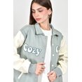 thumbnail image 4 of Chamarra universitaria Cozy Club Roman Fashion /Juvenil, 1209 (Menta) verde claro G, 4 of 5