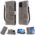 thumbnail image 2 of for iPhone 11 Pro Wallet Case, Kickstand Case with Credit Card Holder, Embossed Butterfly Pattern with Strap Premium PU Leather Magnetic Closure Shockproof Protective Flip Cover 5.8", Gray, 2 of 6