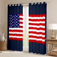 thumbnail image 2 of Manfei Classic Usa Flag Blackout Curtains Set of 2 (52x84 Each),Stars Stripe Curtain,White Navy, 2 of 7
