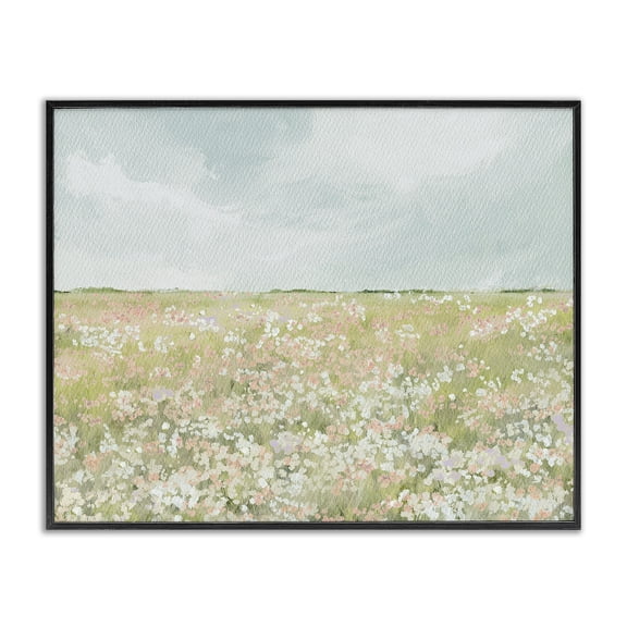 Stupell Industries Budding Field Scenery Black Framed Giclee Art, design by Leah Straatsma