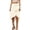Beige, variant on Elegant High Waist Skirt with Asymmetric Hemline and Flowy Layered Design for Skirt M