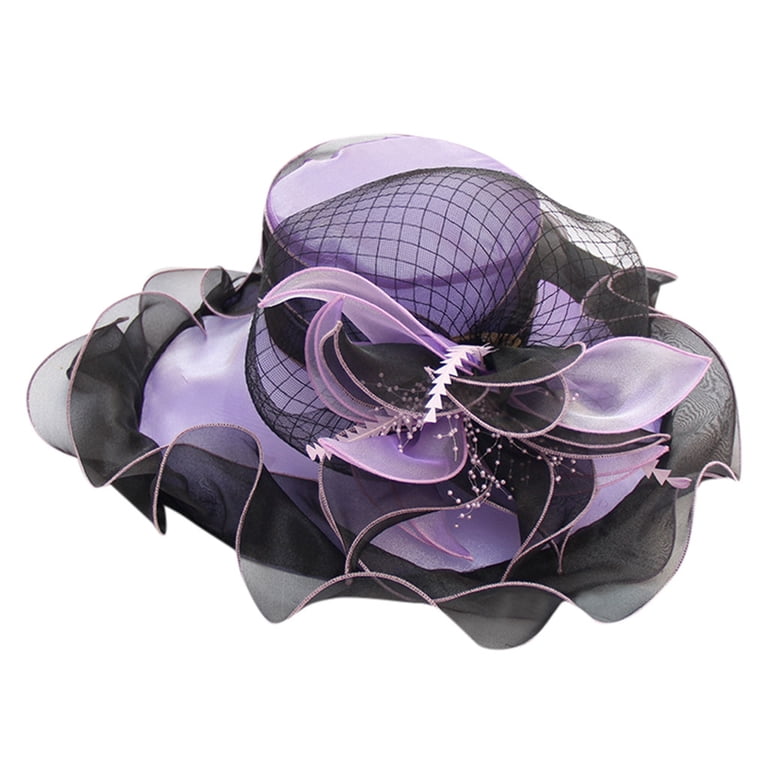 IDALL Trucker Hat,Sun Hats for Women Kentucky Derby Hat Wide  display picture 3