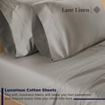 thumbnail image 2 of Draps en Coton Ultra Doux Ensemble de Draps Double Ensemble Pc Nombre de Fils Satin Literie Draps à Poches Profondes Draps Rafraîchissants Draps Format Double Ensemble de Lit Respirant (), 2 of 9