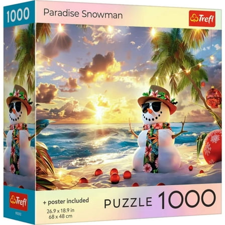 Trefl Red Paradise Snowman 1000 Piece Puzzle