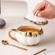 thumbnail image 4 of Taza de Cerámica con Forma de Calabaza, Tapa y Cuchara | Taza de Café Electrochapada de 300 Ml | Regalo Ideal para Halloween | Taza de Desayuno Estilo Europeo En Plata, Verde, Dorado y Verde Menta, 4 of 6