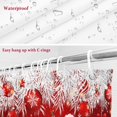thumbnail image 6 of Red Christmas Bathroom Shower Curtain Cute Santa Claus Deer Winter Snowflake Waterproof Washable Shower Curtains for Bathtub Bath Decor with Grommets and Hook 54 X 78 Inch, 6 of 8