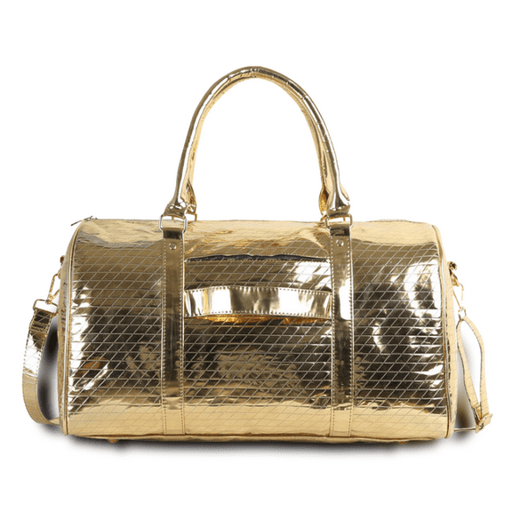 Strutt Shimmer Gold Cabin Bag/ Duffle Bag with Toiletry Kit For Women