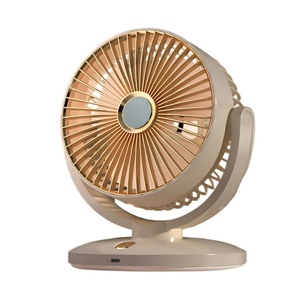EGNMCR Fan 2025 Electric Fan Desktop Aircirculation Fan Household Bedroom Student Dormitory Small Desktop Fan Powerful Warm Airfan Warm White/whitegold Optional Small desktop fan