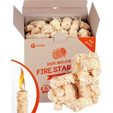 Zorestar Eco-Friendly Fire Starters for Indoor Outdoor Use 120 Count