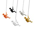 thumbnail image 2 of Climbing Man Classic Wall-Art Sculpture | 5-Pack | bk,wh,si,gd,or, 2 of 4