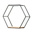 thumbnail image 2 of Shifsh Iron Storage Holder Wall-mounted Multifunctional Nordic Style Geometric Firm Hexagonal Shelf for Home Shifsh 217.82g Black M, 2 of 6