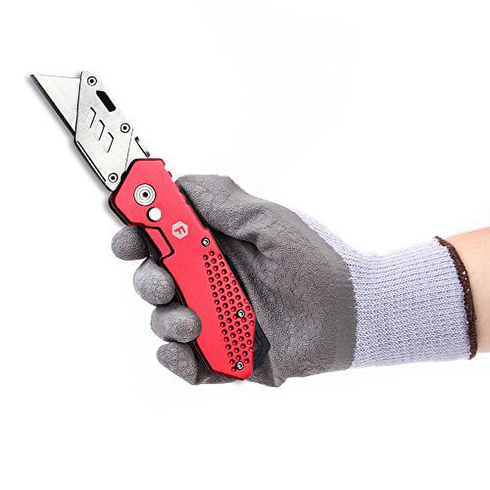 FC Folding Pocket Utility Knife - Heavy Duty Box Cutter with Holster, Quick Change Blades, Lock-Back Design, and Lightweight Aluminum Body - image 2 of 7