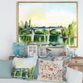thumbnail image 2 of Designart 'Landscape With Old Bridge Over River In The Countryside' Traditional Framed Canvas Wall Art Print, 2 of 5