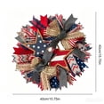 thumbnail image 2 of Independence Day Patriotic Flower Wreath for 4th of July Decor - Festive Door Decoration with Stars and Ribbons, Perfect for Wreaths, Home, and Party Setup, 2 of 4