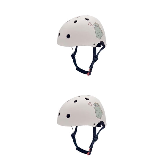 Soidarity El casco para patinaje sobre ruedas reduce la resistencia al aire y mantiene las bicicletas de monopatín protegidas al aire libre dinosaurio albaricoque S【51-54CM】 2Conjunto