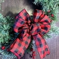 thumbnail image 2 of Buffalo Plaid Wired Ribbon Decoration - 2 1/2" x 50 Yards, Black & Red Plaid, Christmas Wreath, Farmhouse Decor, 2 of 4