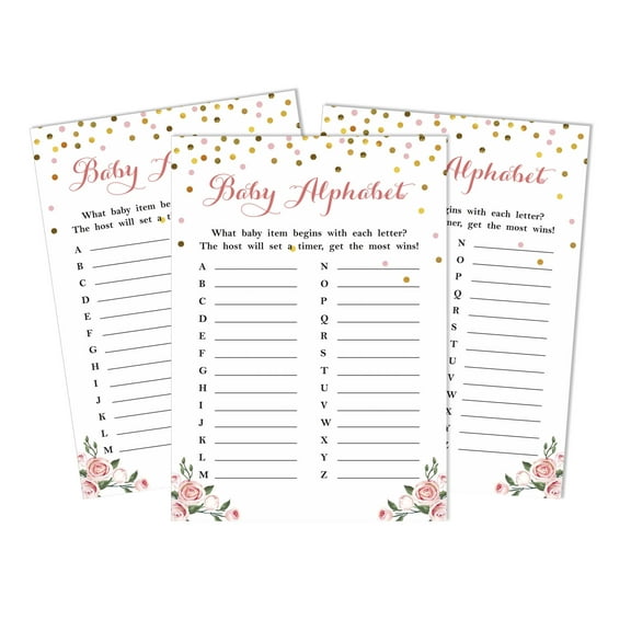 Inkdotpot Gender Reveal Confetti Baby Shower Game Set Of 50 BabyAlphabetABCGame Its A Boy Its A Girl Party Supplies