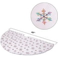 thumbnail image 4 of Snowlflake Christmas Tree Skirt, Large Snowy White Faux Fur Tree Skirt with Snowy Pattern for Christmas Decorations, 4 of 5