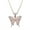 Rose Gold, variant on Butterfly Pendant Hip Hop Women Street Matching Butterfly Pendant Necklace-Silver