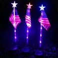 thumbnail image 4 of Uxgjfwu Solar Flag Light LED Ground Stake Patriotic USA Flag Decor for Garden Yard Pathway Night Illumination Outdoor Decoration, 4 of 9