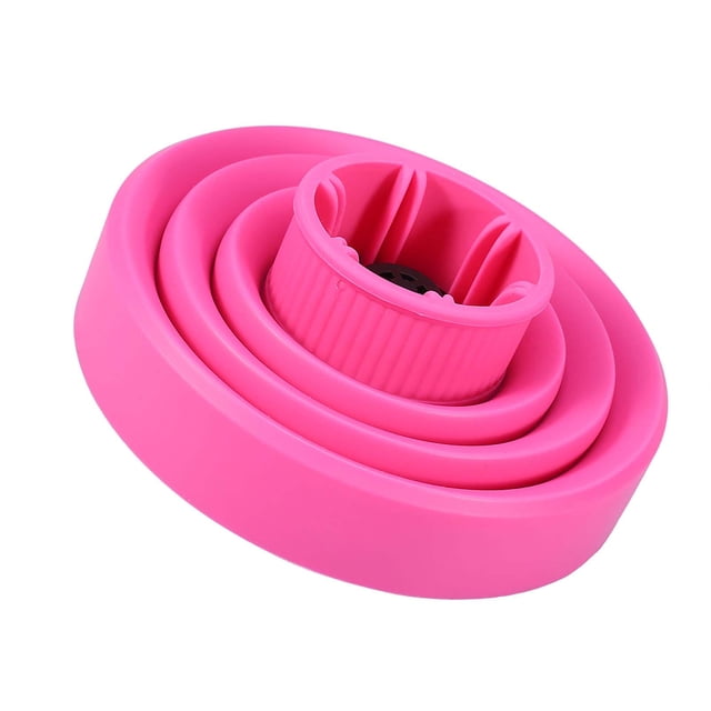 Secador de pelo plegable con difusor y cubierta, herramienta de peluquería (rosa)