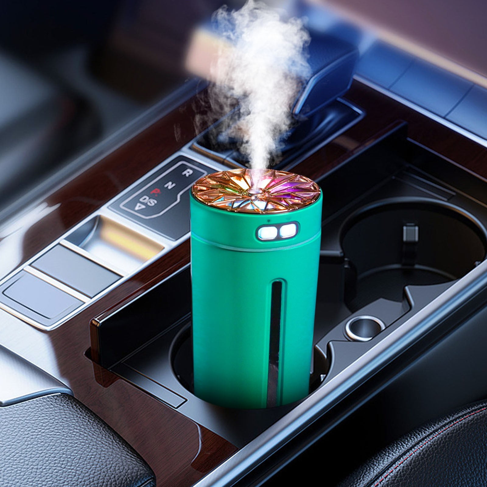 VOAVEKE Car Diffusers For Essential Oil Small Silent Portable USB Car  Aromatherapy Machine Phantom Cup Colorful Night Light Home Humidifier  (Rechargeable Edition)
