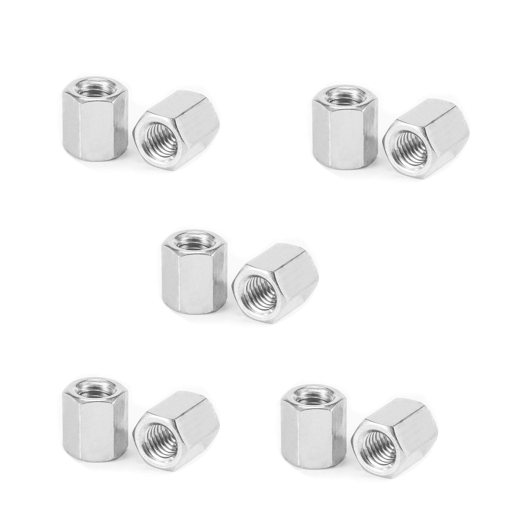 Smartsails 10Pcs M6 X 1-Pitch 10Mm Length 304 Stainless Steel Metric  Coupling Nut Walmart Canada