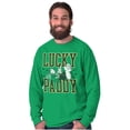 thumbnail image 4 of Popeye St Patricks Lucky Paddy Men's Long Sleeve Tee T Shirt Brisco Brands L, 4 of 6