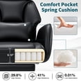 thumbnail image 6 of Hoffree Criss Cross Office Chair with Reversible Armrests, Big and Tall Desk Chair with Footrest, Reclining Ergonomic Computer Chair with Adjustable Headrest, Executive Leather Chair for Home, Black, 6 of 9