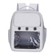 thumbnail image 3 of Mochila transportadora para mascotas, mochila de senderismo para mascotas, ventana transparente, para gatos, perros y animales pequeños, transportador Gris, 3 of 10