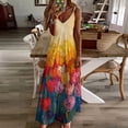 thumbnail image 3 of Vibe Blooming Tulips Design Sleeveless Dress Woman Fashion Long Dresses Women's Summer Suit Dress 2025, 3 of 7