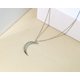 thumbnail image 2 of Collar de luna creciente con colgante de plata esterlina de alto pulido para joyería de mujer Ormromra WMZY-430, 2 of 6