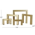 thumbnail image 3 of 13" x 7" Gold Metal Abstract Square Arched Geometric Sculpture, by DecMode, 3 of 9