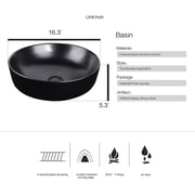 ELECWISH 24 Vanity Bathroom Cabinet with Mirror and Vessel Sink Bowl Faucet Combo Set