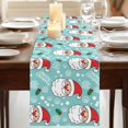 thumbnail image 3 of Table Runners 36 Inches Long Dress Scarves, Merry Christmas Farmhouse Kitchen/Dining Table Runner, Short Coffee Tablerunners, Santa Claus Xmas Winter Leaves Snowflake Blue 13x36 Inch, 3 of 9