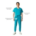 thumbnail image 6 of Members Only Men's Premium Drawstring Jogger Cargo Scrub Pants with 11 Pockets - Teal - 2XL, 6 of 7