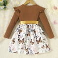 thumbnail image 7 of Staki Dress for Girls Toddler Kids Baby Girl Dress Long Sleeve Casual Dresses Girls Fall Winter Outfit Clothes(Brown,12-18 Months), 7 of 7