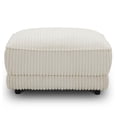 thumbnail image 3 of Pemberly Row Contemporary Fabric Ottoman with Casters in Ivory, 3 of 9