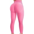 thumbnail image 3 of Pantalones de yoga de cintura alta para mujer Control de barriga Adelgazante Leggings texturizados para correr Entrenamiento Ruched Butt Lift Pants Ormromra WMZL-864-103, 3 of 4