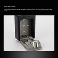 thumbnail image 4 of Caja De Cerradura De Almacenamiento De Seguridad Para Llaves, Caja De Cerradura De Llave Montada En La Pared Resistente A La Intemperie Negra Para Interior, 4 of 7