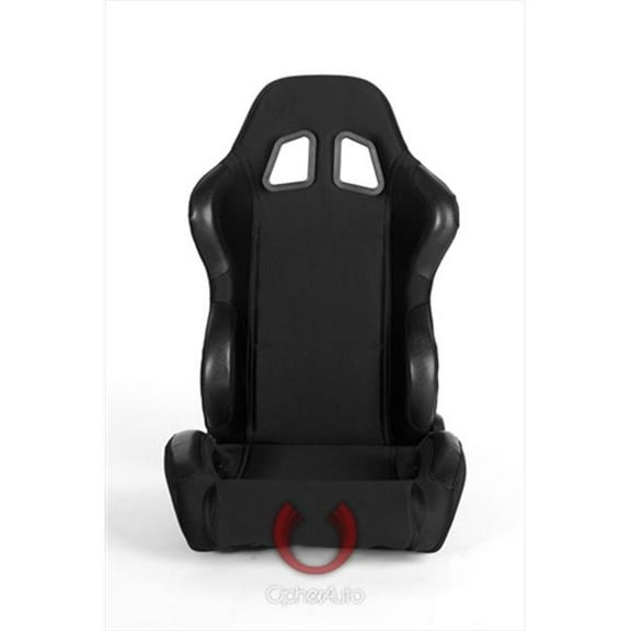 Cipher CPA1025 Black Cloth Universal Racing Seats, Sold as a Pair