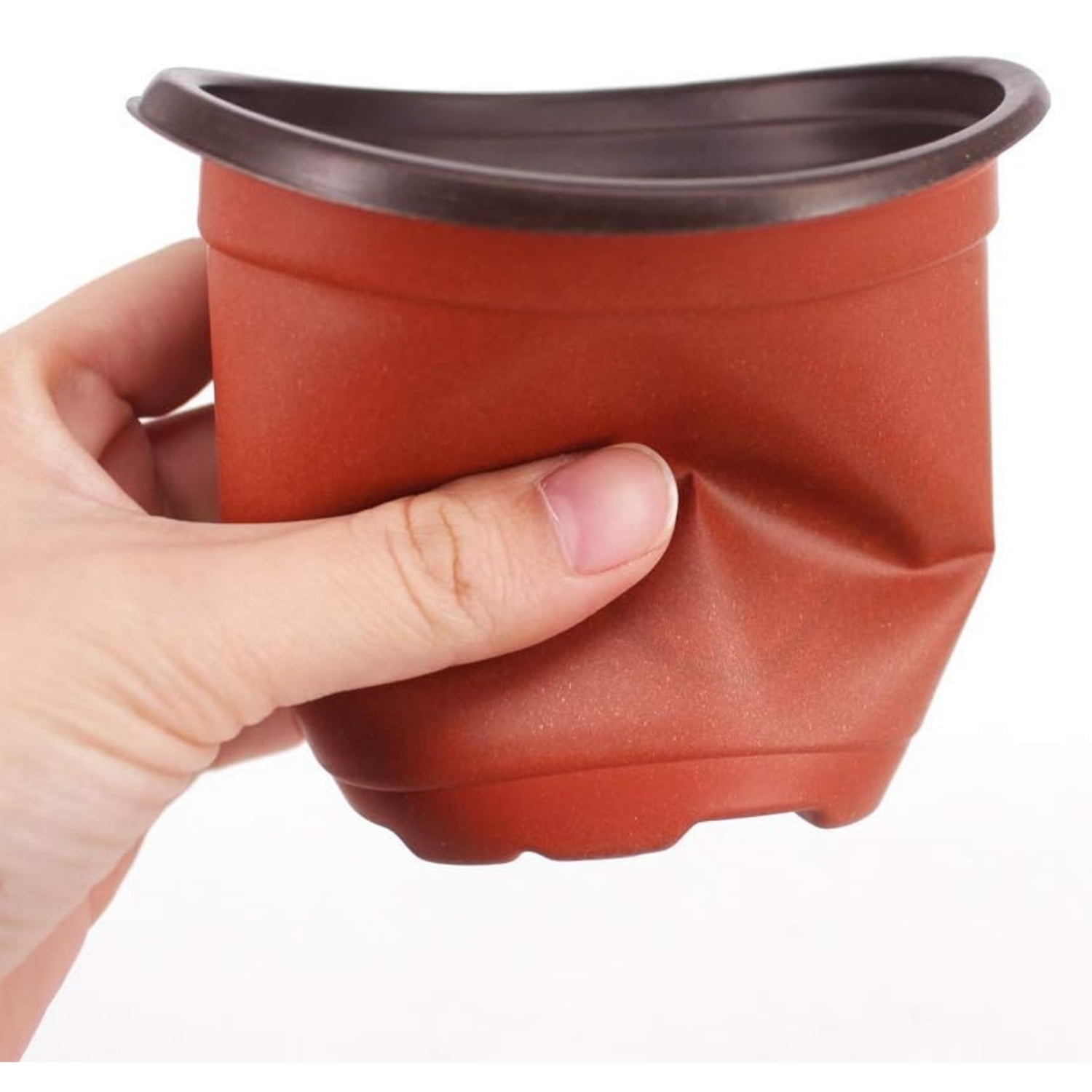 Plastic Plant Nursery Pots 100 Pcs Seed Starting Pots Flower Containers for Indoor Outdoor Plant,Seedlings Flower Plant Container for Succulent Seedling Cutting Transplanting,5 in,Red