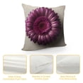 thumbnail image 4 of Leisuo Throw Pillow Covers for Couch Gerbera Bed Or Sofa Pillows Case Violet-Pink Flower On White Background Decorative Square Cushion Covers, 4 of 5