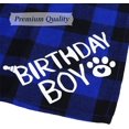 thumbnail image 2 of Pañuelo de cumpleaños para perro, pañuelo triangular a cuadros para cumpleaños de perro, se adapta a suministros de cumpleaños para perros de tamaño mediano, color azul JAMW Sencillez, 2 of 5