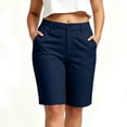 thumbnail image 2 of hlysgo Womens Golf Shorts UPF 50+ Hiking Shorts Lightweight Outdoor Stretchy Athletic Shorts with Pockets Navy,L, 2 of 6